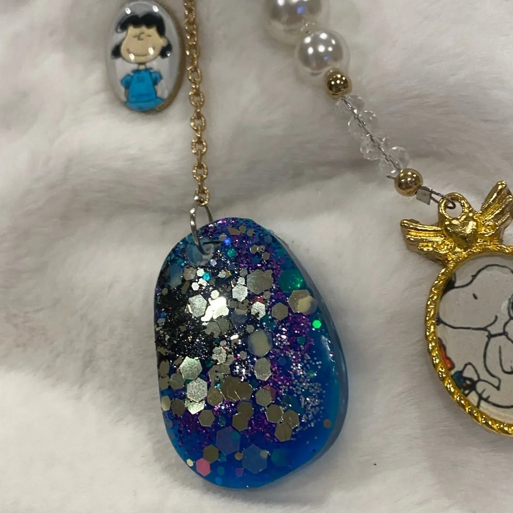 NEW SNOOPY LUCY HANDBAG PURSE CHARM KEYCHAIN GOLDEN LV MONOGRAM SPEEDY READY! - Picture 6 of 8